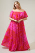 Hana Tropics Enamored Off the Shoulder Ruffle Dress Curve
